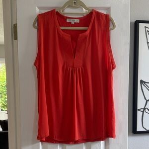 LOFT Coral Sleeveless Top